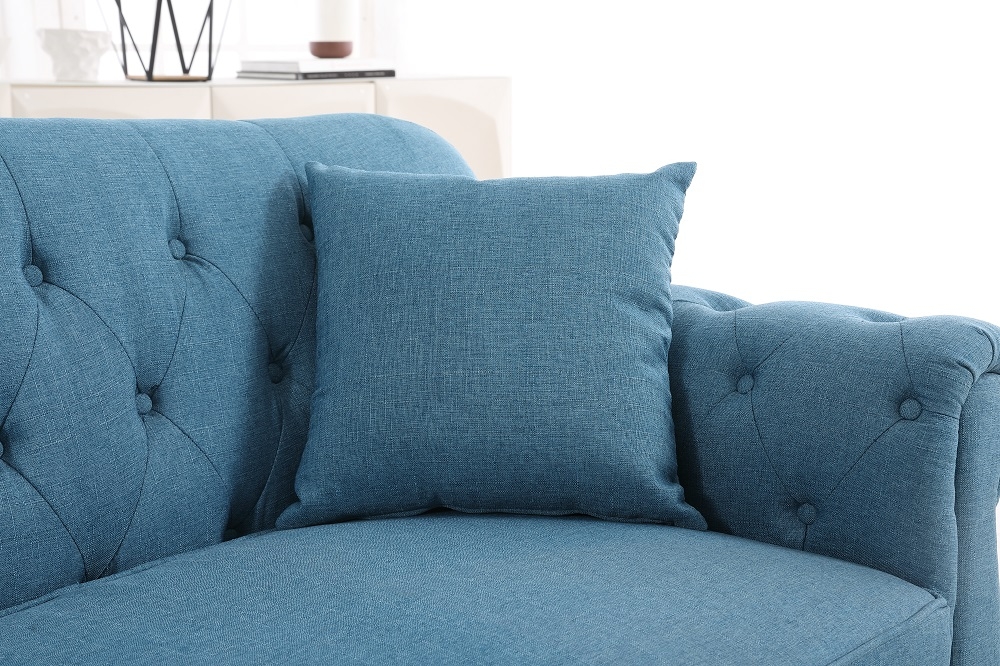 MUNA 米洛斯雙人布沙發(藍色/綠色) 157X81X85cm