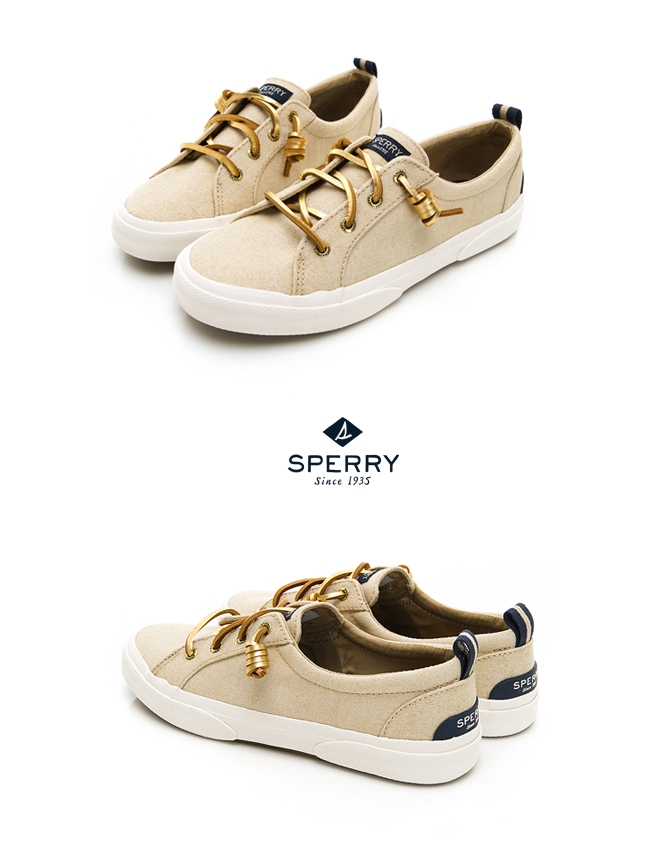 [時時樂限定]SPERRY 復古風尚經典帆布鞋(女)-金色/銀色任選