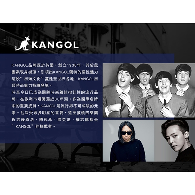 KANGOL 韓版極簡玩色-MINI帆布斜背小方包-黑AKG1215