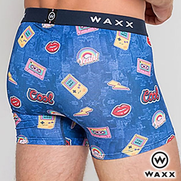 WAXX 美式復古塗鴉-四面超彈性快乾四角男內褲