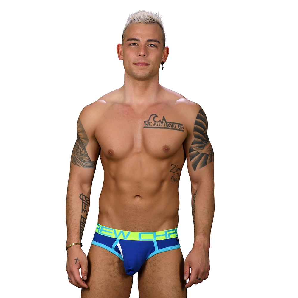 美國Andrew Christian Fly Tagless Brief 藍色三角褲