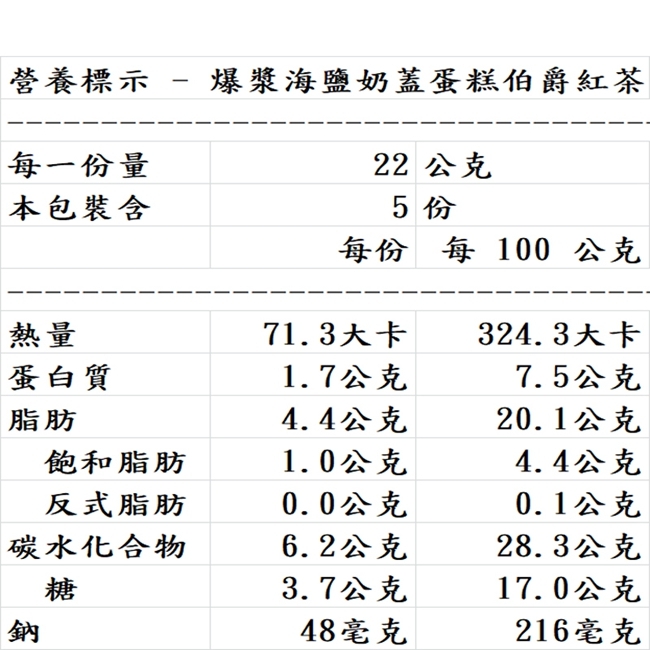 奧瑪烘焙海鹽奶蓋蛋糕(原味、伯爵茶)各2個+千層蛋糕(檸檬、巧克力)各2個