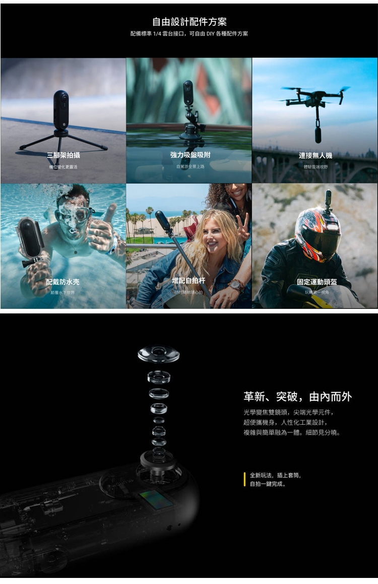 Insta360 ONE 全景相機-黑