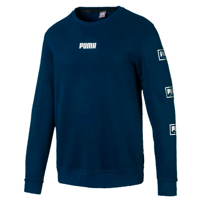 PUMA-男性基本系列Holiday圓領衫-直布羅陀海藍-歐規