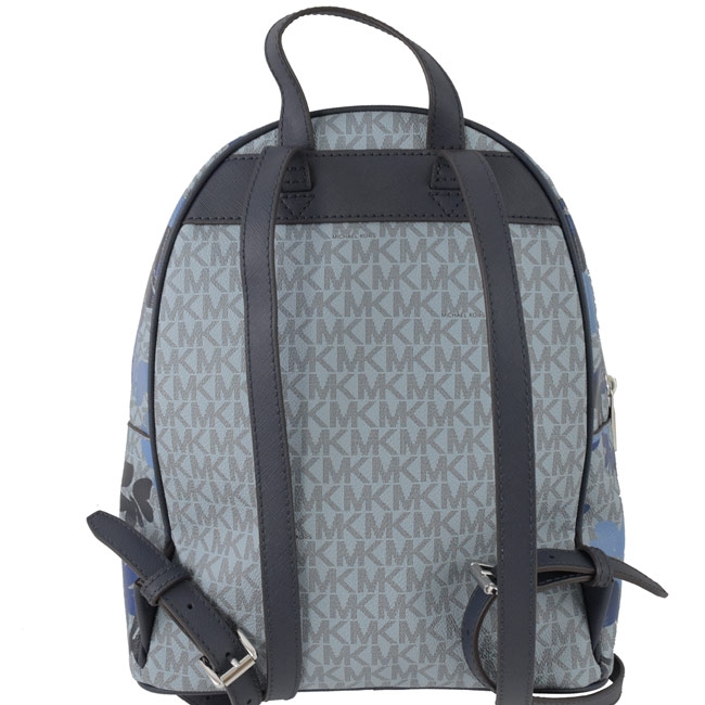 MICHAEL KORS BUTTERFLIES 蝴蝶PVC鉚釘拉鍊後背包(藍)