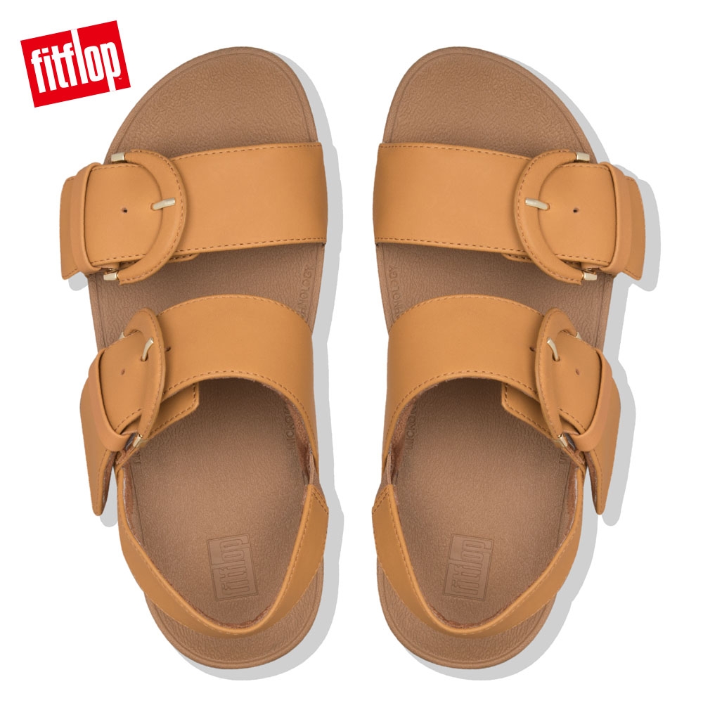 FitFlop AMALITA BUCKLE BACK STRAP SANDALS芥末