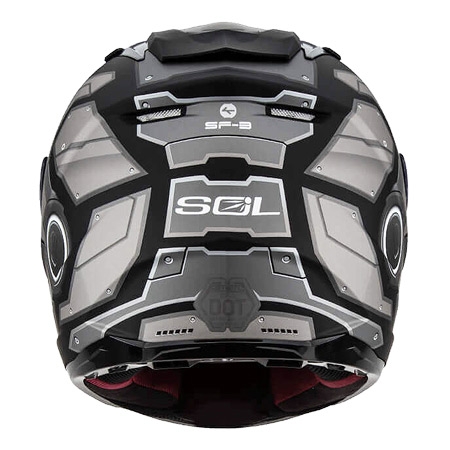 SOL SF-3 戰甲 全罩式安全帽(平黑銀 戰爭機器 配色)