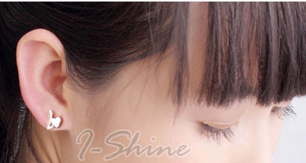 I-Shine-LOVE字母-愛心英文字母造型耳環AH04