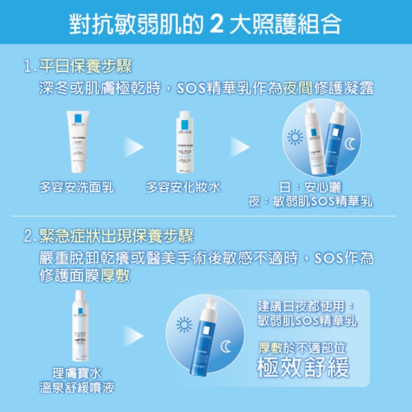 理膚寶水 多容安極效舒緩修護精華乳(安心霜)清爽型40ml 買1送6秒殺獨家組 舒緩保濕