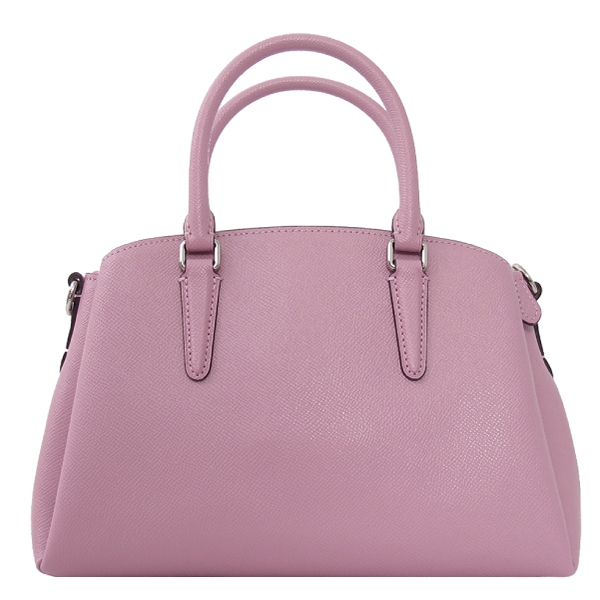 COACH 十字紋皮革 鉚釘 / Sage Carryall 手提兩用包(小款/粉色)