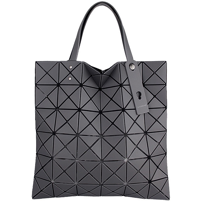 ISSEY MIYAKE 三宅一生BAOBAO 霧面三角格6x6手提包(深灰色) | 手提包