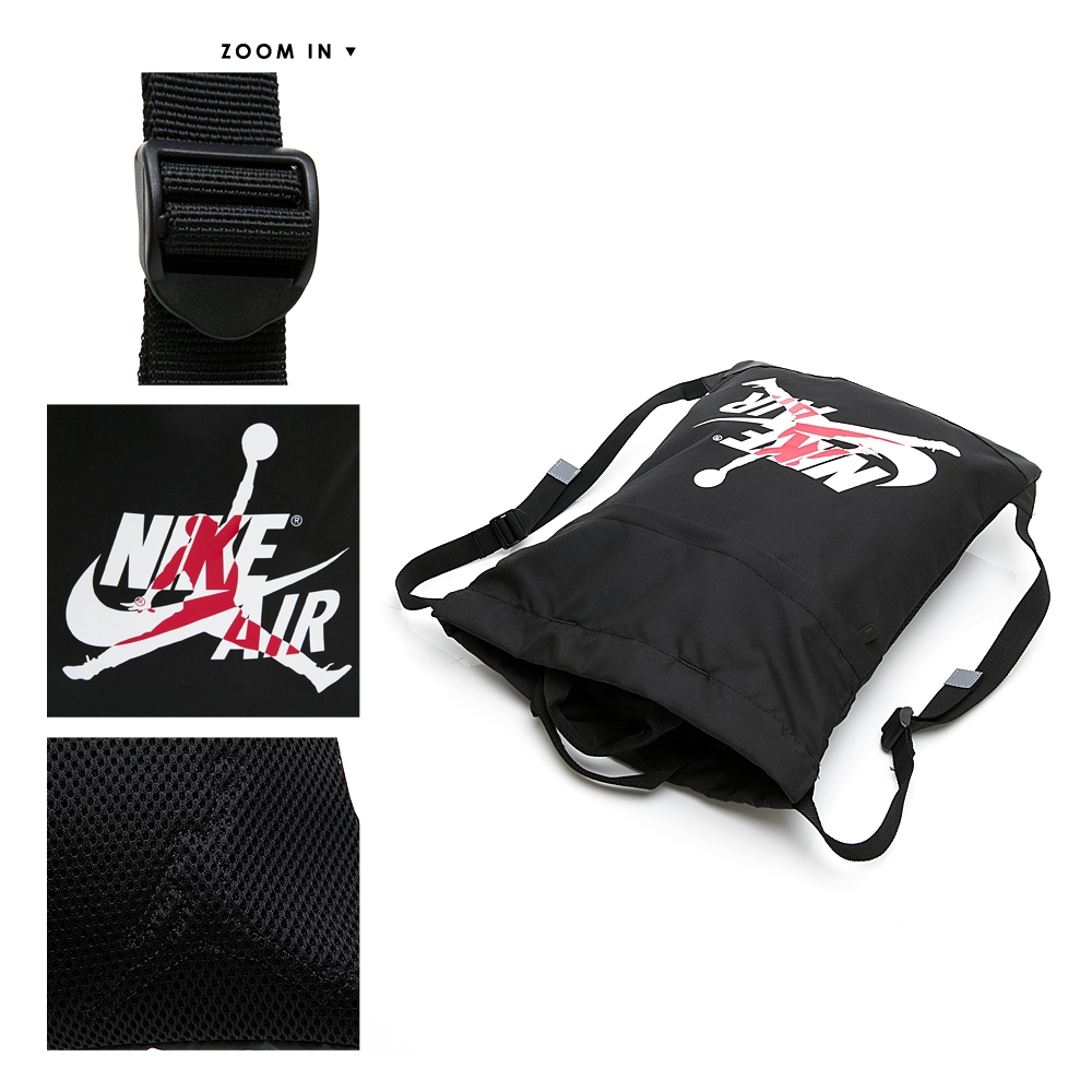 NIKE JUMPMAN CLASSICS GYM SACK 束口袋 後背包喬丹黑