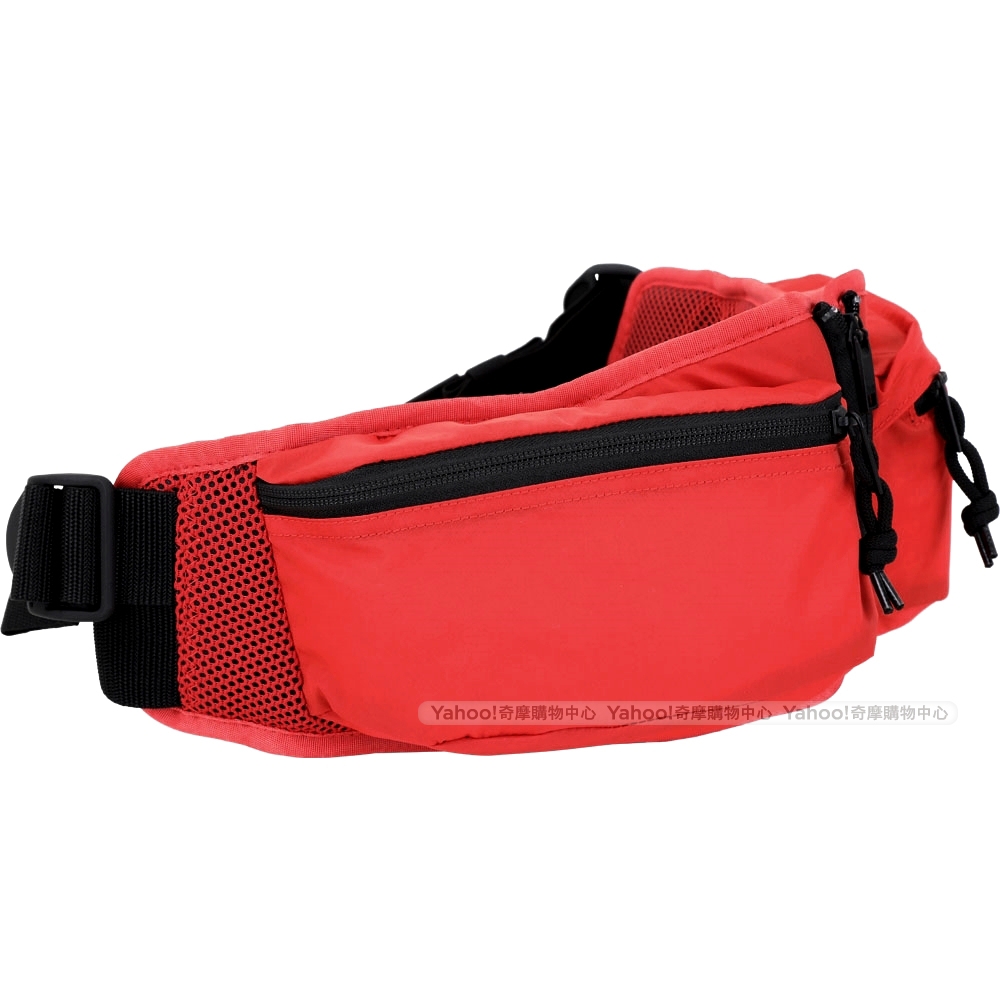 Y-3 網布拼接多功能尼龍後背包(附可拆腰包/紅色)