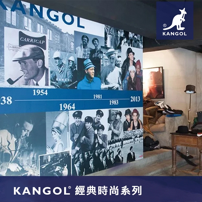 KANGOL 韓版極簡玩色-MINI牛仔斜背小方包-深藍AKG1215