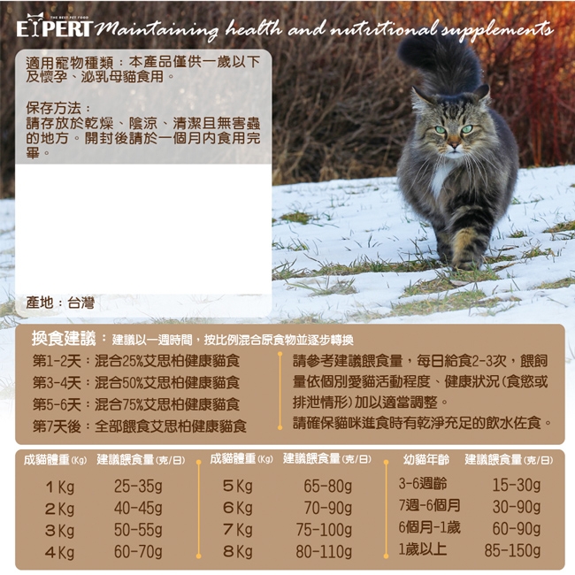 EXPERT 艾思柏 天然健康寵食 幼母貓配方 紅藜鮭魚-1.5kg