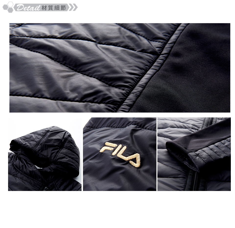 FILA 女鋪棉外套-黑色 5JKT-5493-BK