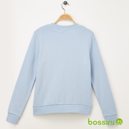 bossini女裝-圖案圓領厚棉T恤09粉藍