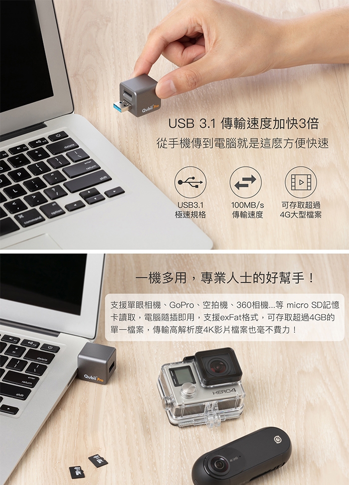 Qubii Pro備份豆腐專業版 + lexar 記憶卡 32GB