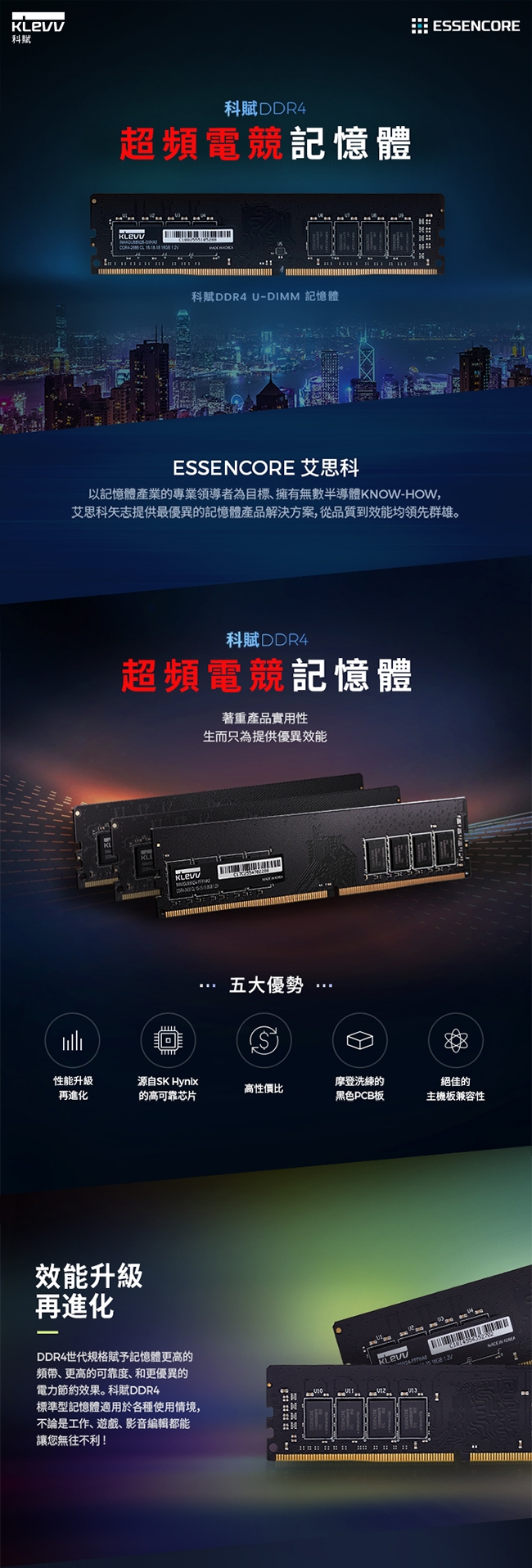 KLEVV 科賦DDR4 2666 16G 超頻電競記憶體