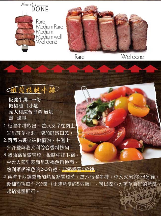 約克街肉舖頂級澳洲草飼牛板腱牛排22片(100公克±10％/包)