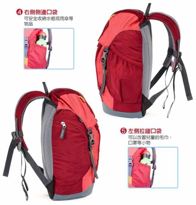 Deuter WALDFUCHS 14L 輕量透氣可愛動物兒童背包_深紅