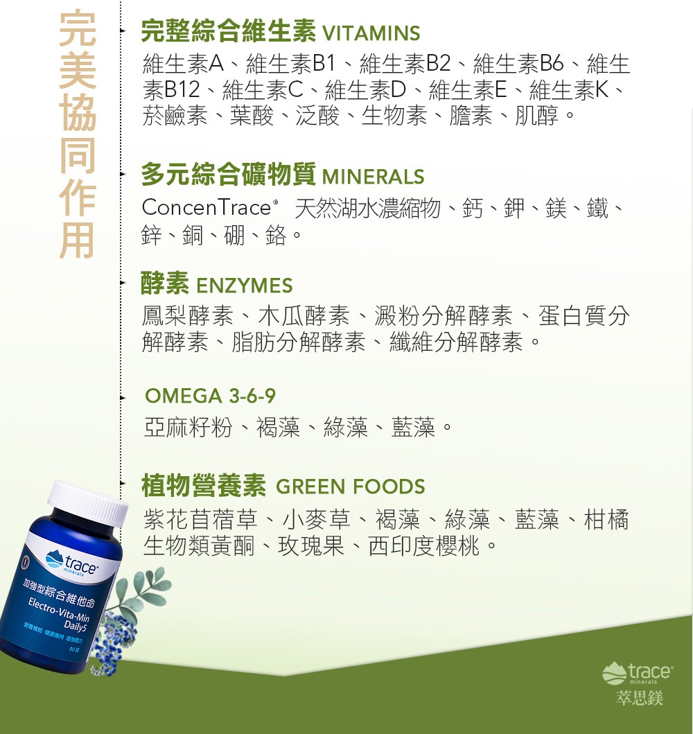 【美國萃思鎂】加強型綜合維他命(90錠)Trace Minerals