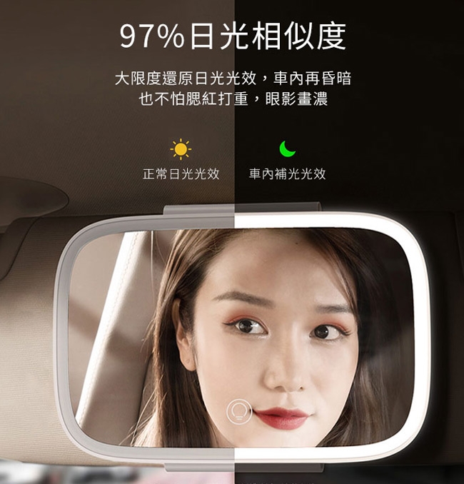 Baseus倍思 流行女王車用補妝鏡/化妝鏡