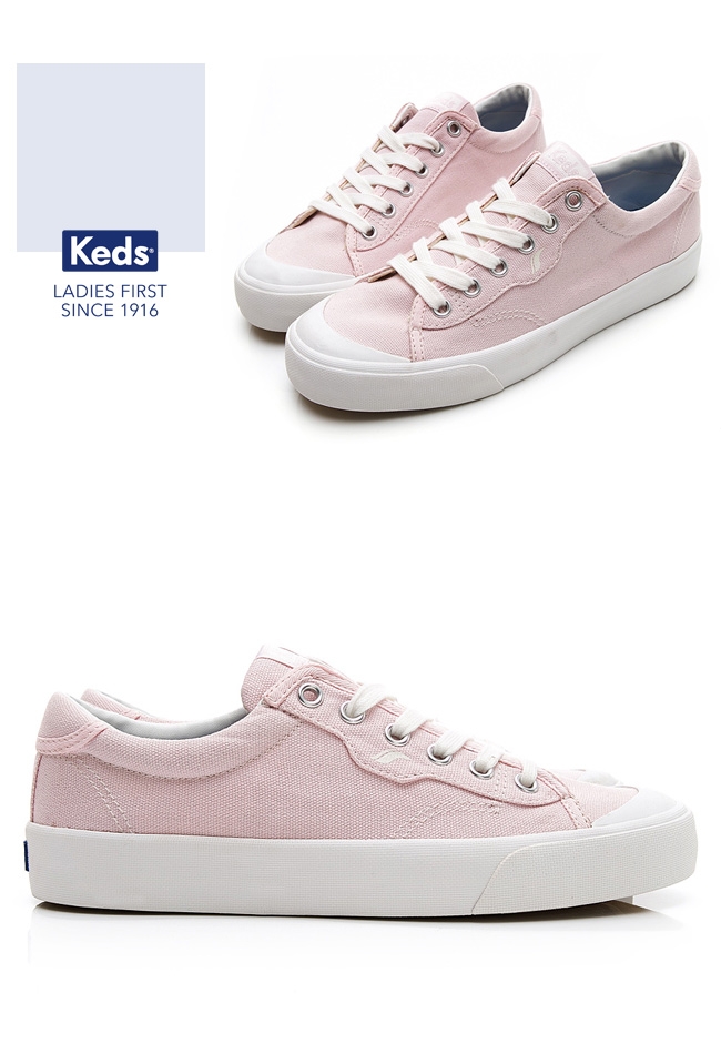 Keds CREW KICK 經典半月帆布綁帶休閒鞋-丁香紫