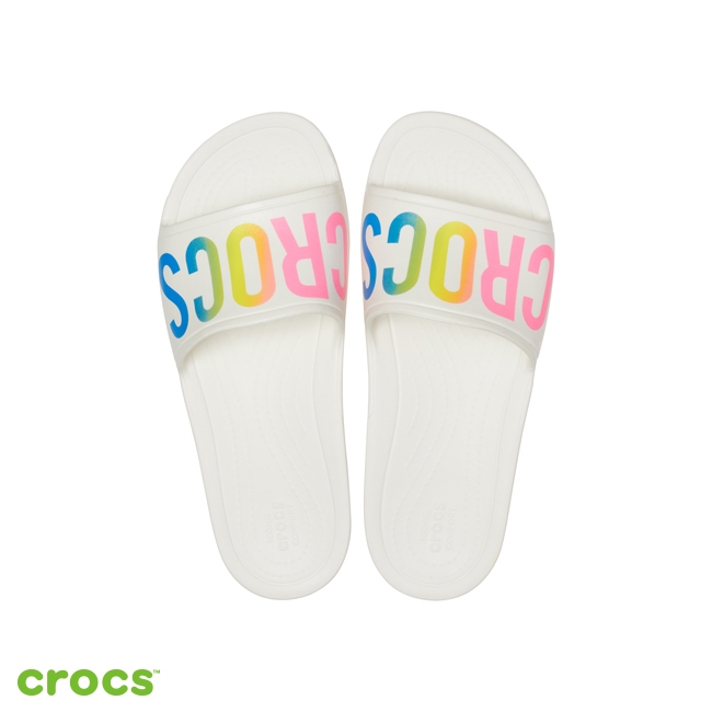 Crocs 卡駱馳 (女鞋) 思瓏瘋狂LOGO女士涼拖 205945-100