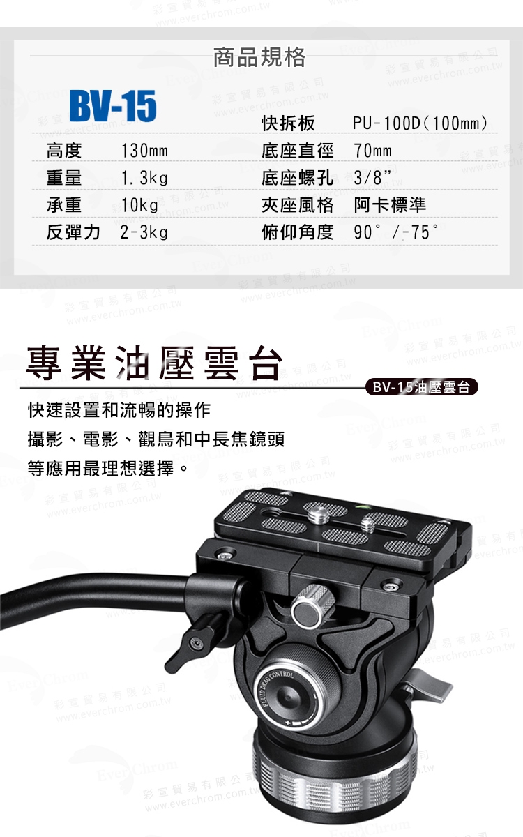 激安店舗 Leofoto レオフォト BV-15 ビデオ雲台 PU-100D付 agapeeurope.org