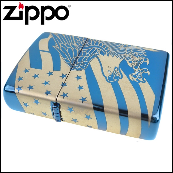 ZIPPO 美系~Patriotic Design-美國國旗鷹圖案-4面連續雷射雕刻加工