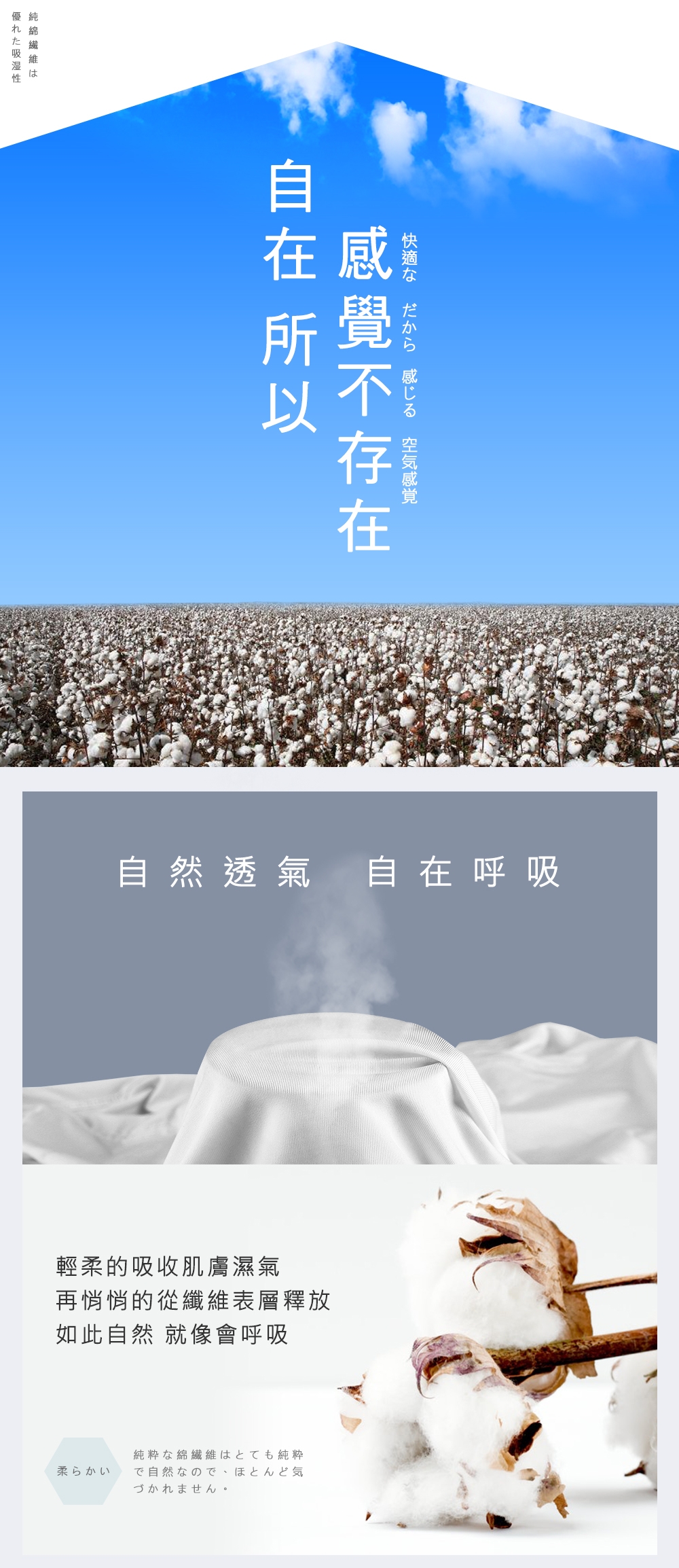 HENIS PURE 100%純粹棉織 透氣坦克背心 (超值3入)