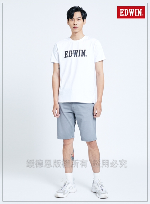 EDWIN JERSEYS 迦績 EJ2 涼感 EFS 休閒短褲-男-灰色