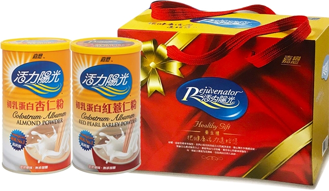 嘉懋活力陽光 初乳蛋白系列兩入養生禮盒3盒組(500g*2罐/盒;奶素)