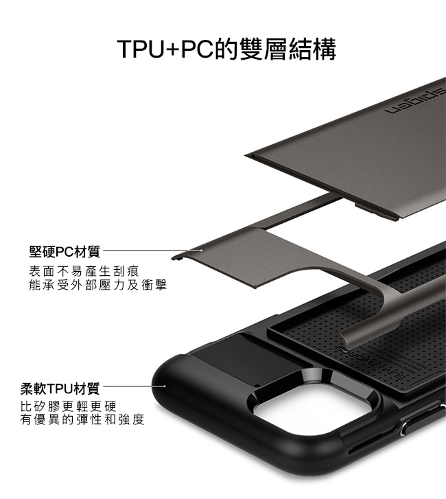 Spigen iPhone 11 Slim Armor CS-卡夾軍規防摔保護殼