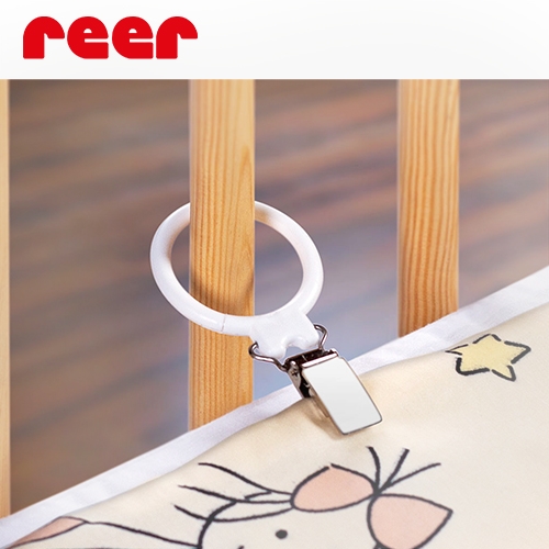 【任選】德國《REER》嬰兒床寢具固定夾-4入