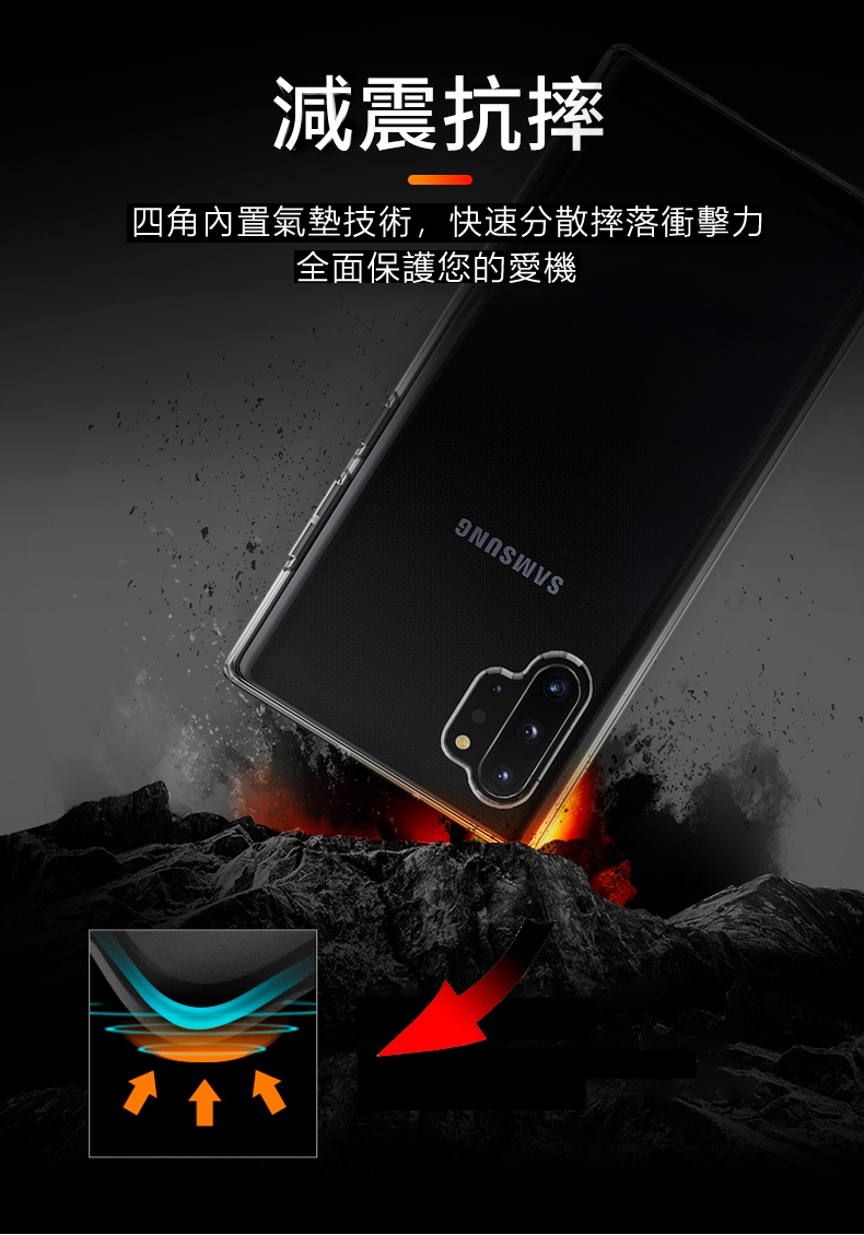 Samsung 三星Note10 6.3吋 清水透明高清 保護殼 保護套