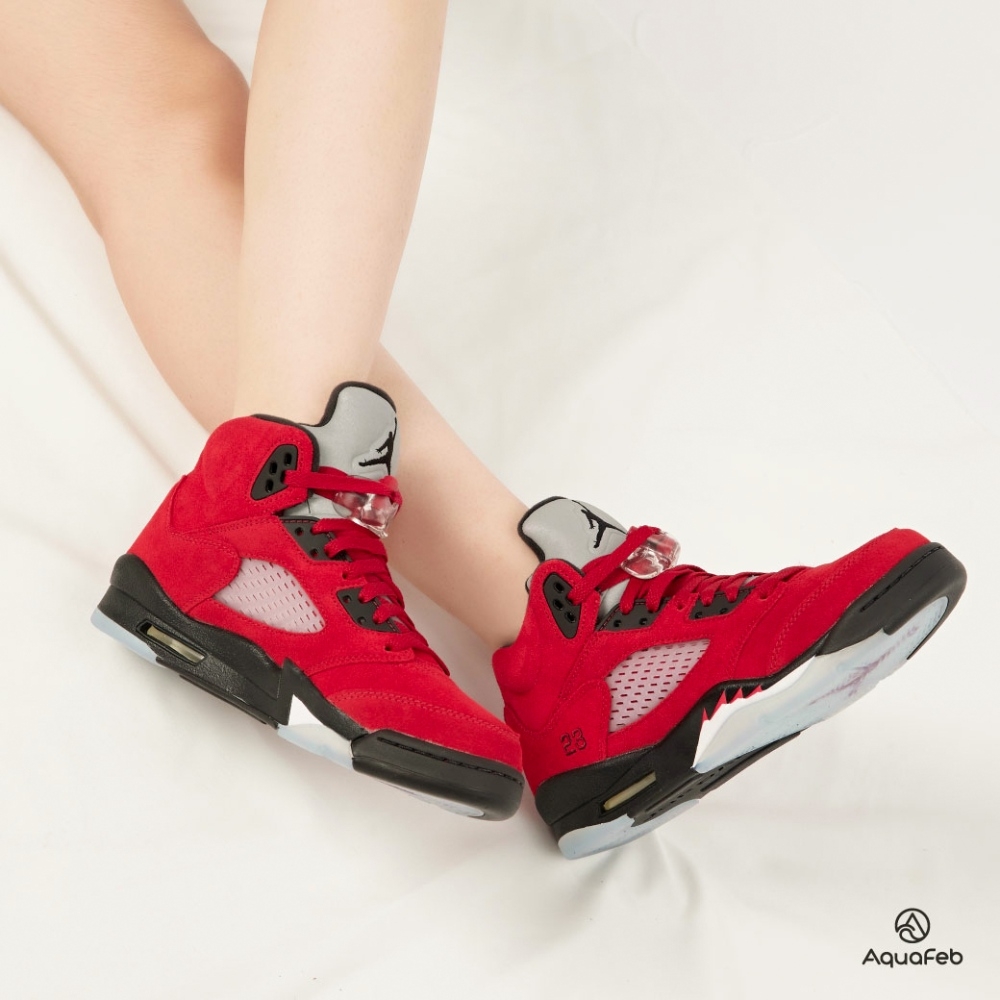 Nike Air Jordan 5 Retro GS 女鞋童鞋紅色公牛喬丹籃球鞋440888-600