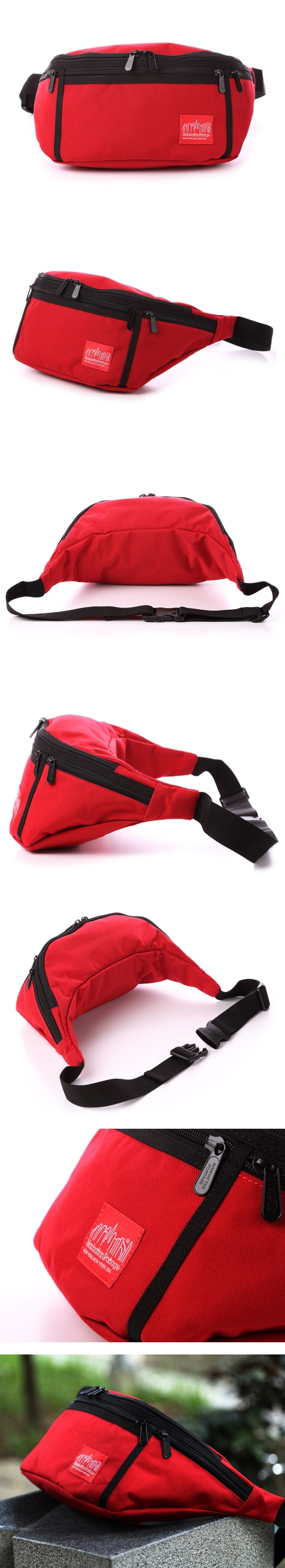 美國Manhattan Portage。大容量風格腰包MP1102Z-RED(紅)