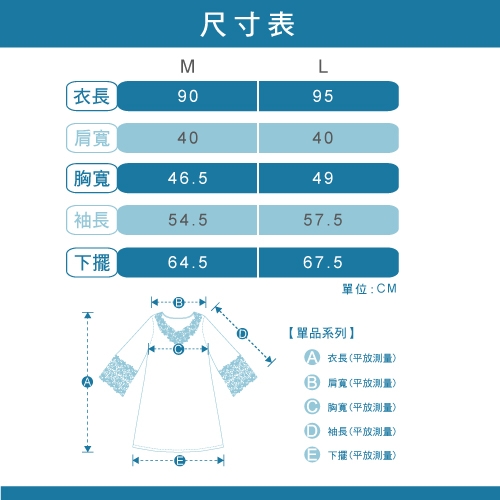 曼黛瑪璉 Marie One 寬袖裙(膝上)(水漾藍)