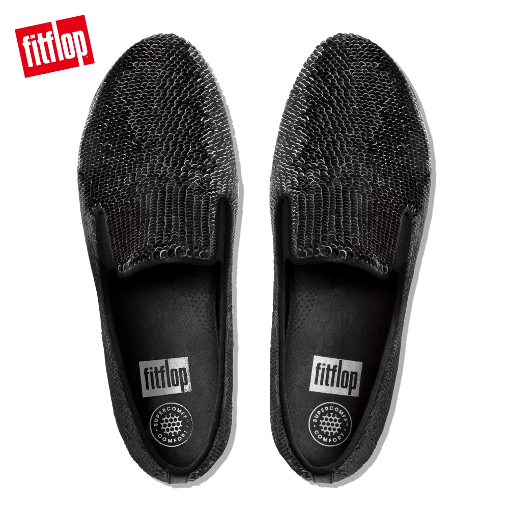 FitFlop SUPERSKATE SEQUINS LOAFERS 黑色