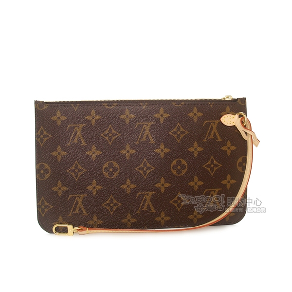 LV M40995 Monogram Neverfull MM 肩背購物包(中型 /米色)