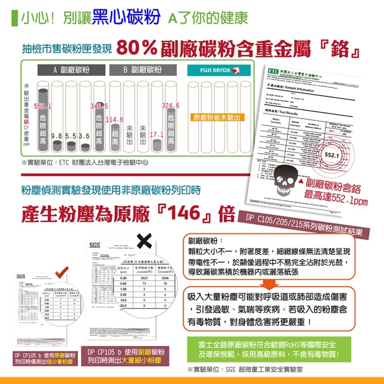 富士全錄 FUJI XEROX CT201937 原廠黑色標準容量碳粉匣