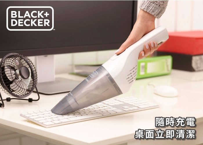 美國 BLACK+DECKER 3.6V高效鋰電 無線手持式吸塵器 NVB115J