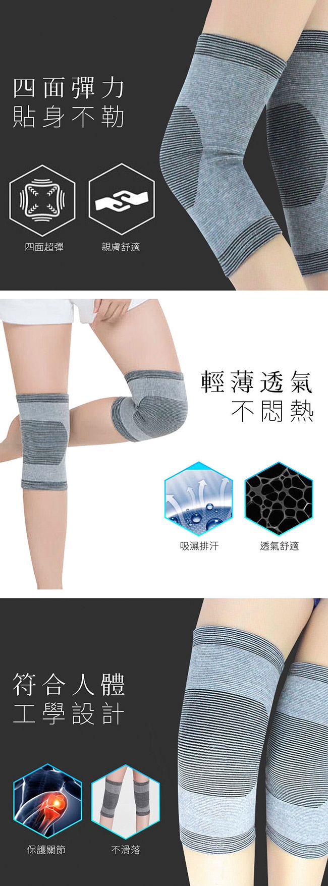【Yi-sheng】*網路熱銷*竹炭可調式多功能調整型美背帶(S70美背帶+CC膝腕)