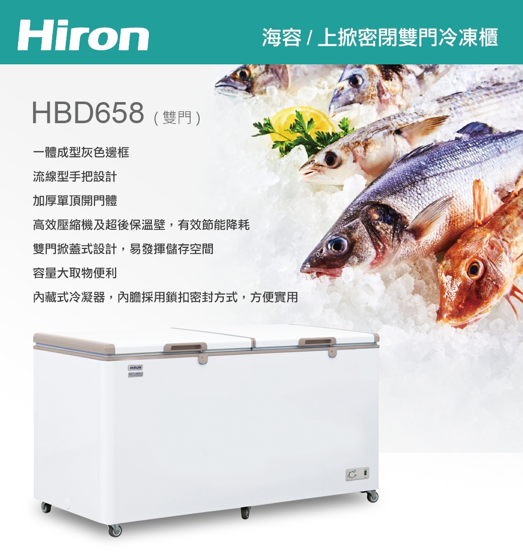 Hiron海容 6尺 上掀密閉臥冷凍櫃 (HBD-658)