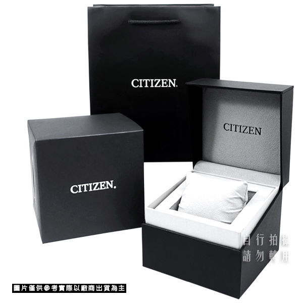 CITIZEN 星辰光動能三眼計時手錶CA0614-51L-藍黑X金/43mm