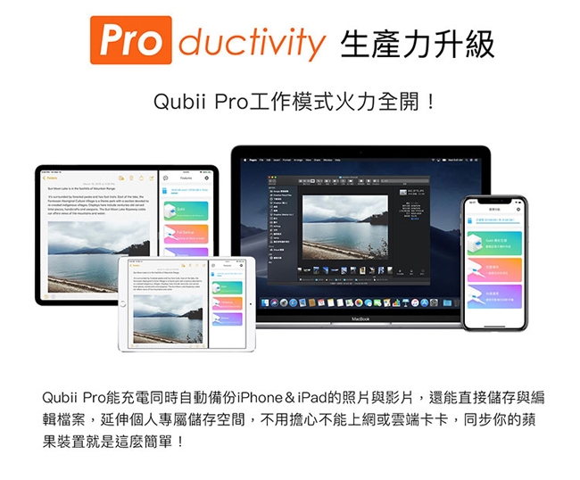 Qubii Pro備份豆腐專業版 + SanDisk 記憶卡 200GB