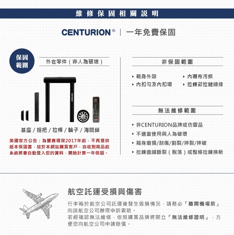 【CENTURION百夫長】拉鍊款29吋U_H21史恩康納萊行李箱