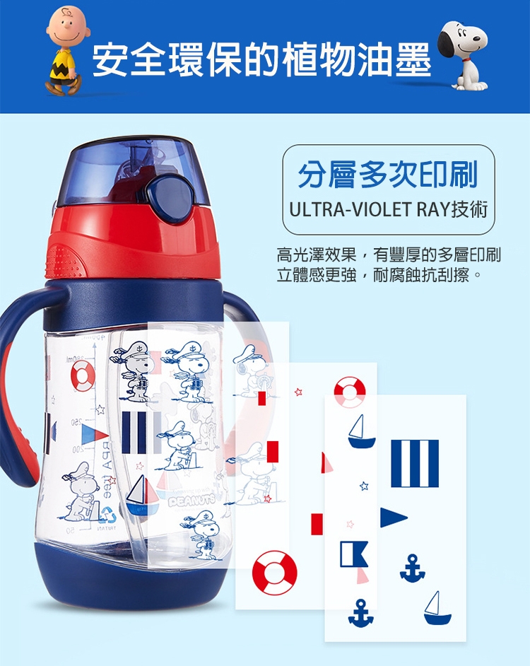 【優貝選】史努比 SNOOPY 海軍造型兒童水壺